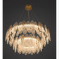 Luxury Oval Glass Petal Chandelier (Linear Gold Finish)