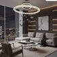 Luxury Two-Tier Crystal Flower Chandelier with Gold Accents
