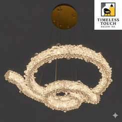 Luxury Two-Tier Crystal Flower Chandelier (Round Design)