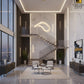 Luxury Tiered Column Crystal Chandelier with Floating Butterflies