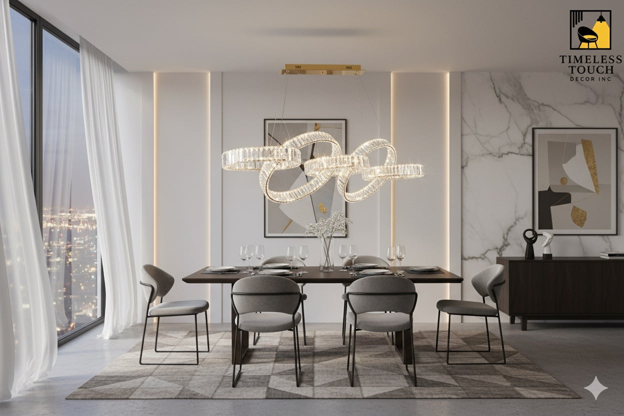 Luxury Abstract Crystal Knot Chandelier (Modern Sculptural Design)