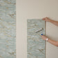 Luxury Blue-Gray Marble Peelable Wallpaper with Gold Veins (1.75 FT x 32 FT Roll)