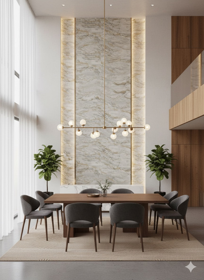 Luxury White & Gray Marble Peelable Wallpaper with Gold Veins (1.75 FT x 32 FT Roll)