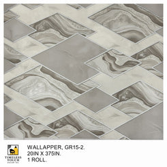 Luxury White & Light Gray Marble Wallpaper with Gold Metallic Veins (20IN x 375IN Roll)