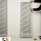 Luxury Geometric Mosaic Wallpaper with Metallic Outline (Gray Marble Texture)
