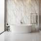 Luxury White Marble Wallpaper with Gold & Gray Veining (20IN x 375IN Roll)
