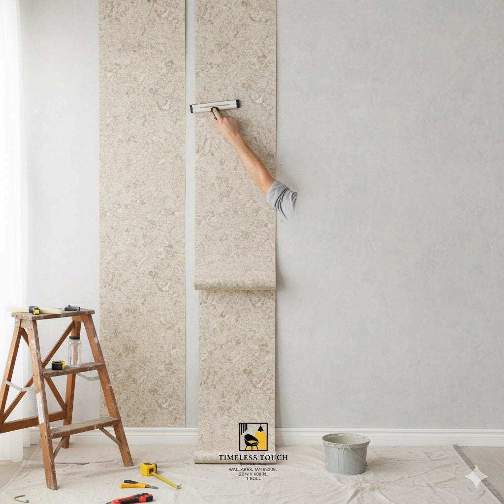 Soft Light Blue Abstract Textured Wallpaper (20IN x 400IN Roll)