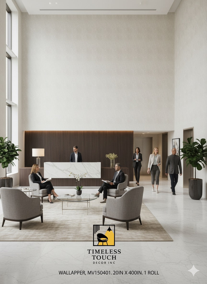 Luxury Warm Gray & White Marble Wallpaper with Gold Metallic Veins (20IN x 375IN Roll)