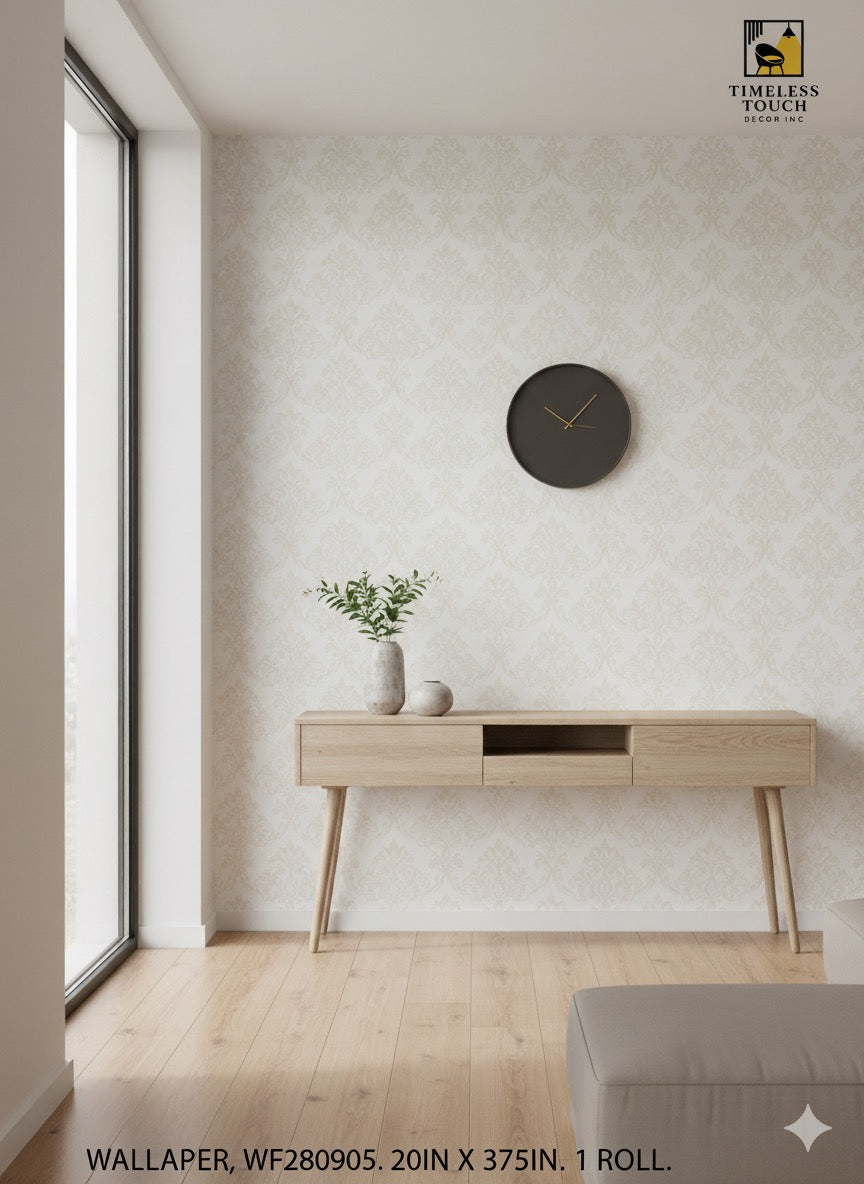 Light Beige Abstract Texture Wallpaper (20IN x 400IN Roll)