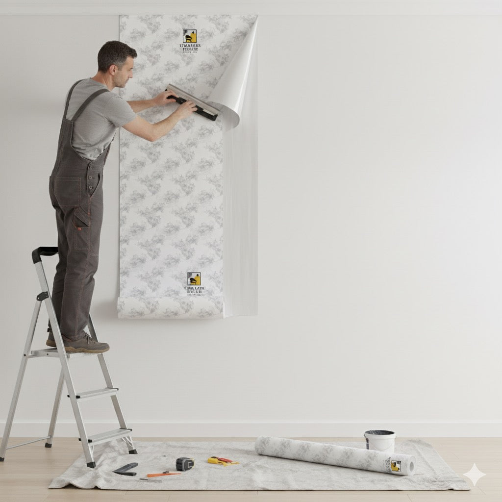 Minimalist Light Gray Textured Wallpaper (20IN x 375IN Roll)