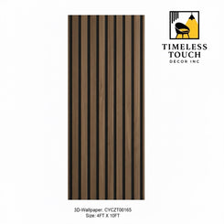 Wall Wallpaper (Modern Vertical Wood Look - 4 FT x 10 FT)