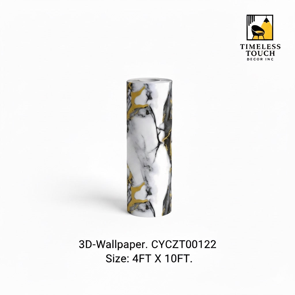 3D Dark Walnut Slat Wall Wallpaper (Modern Vertical Wood Look - 4 FT x 10 FT)