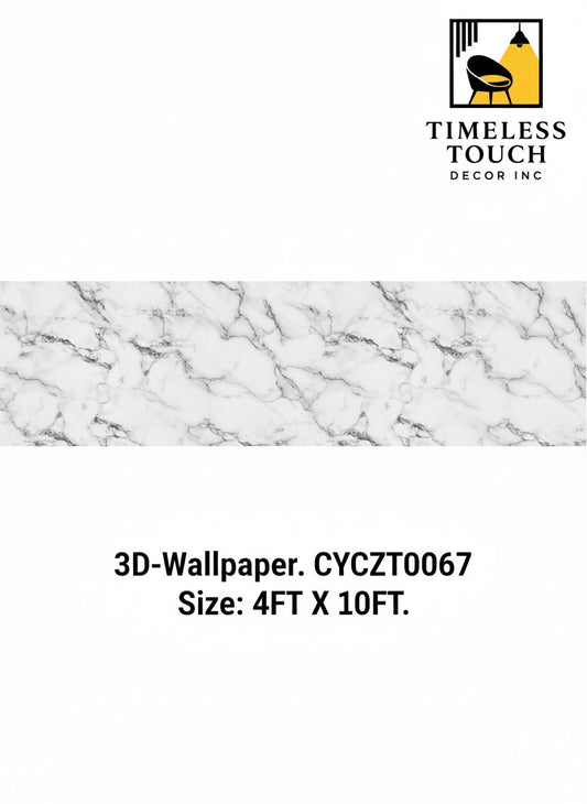 3D Abstract Earth-Tone Marble Wallpaper with Gold (4 FT x 10 FT Panel)