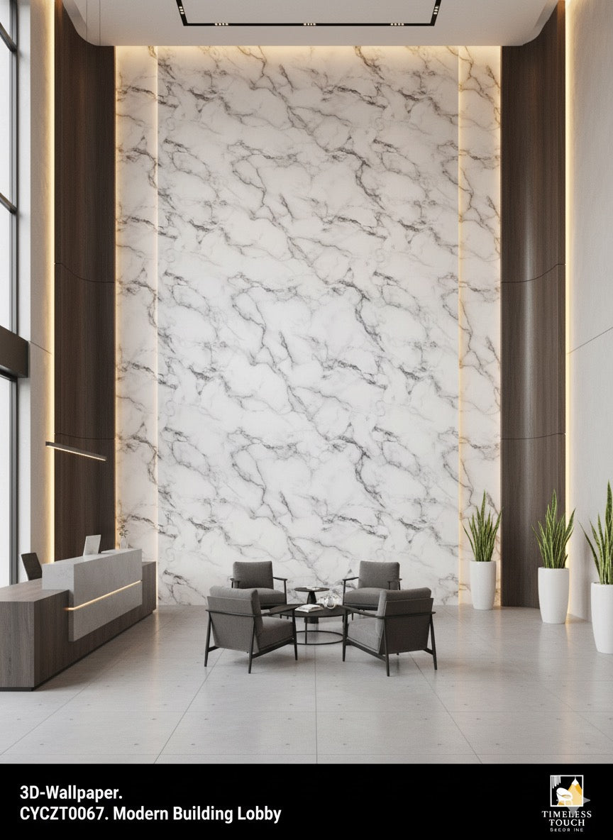 3D Abstract Earth-Tone Marble Wallpaper with Gold (4 FT x 10 FT Panel)