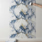 3D High-Contrast White Marble Wallpaper with Black & Gold Veins (4 FT x 10 FT Panel)