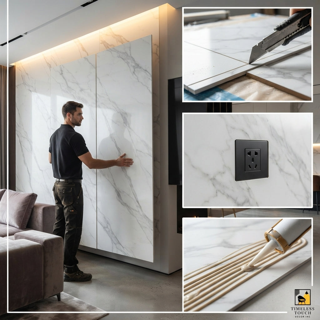 Carrara White UV Marble Sheet (9ft x 4ft)