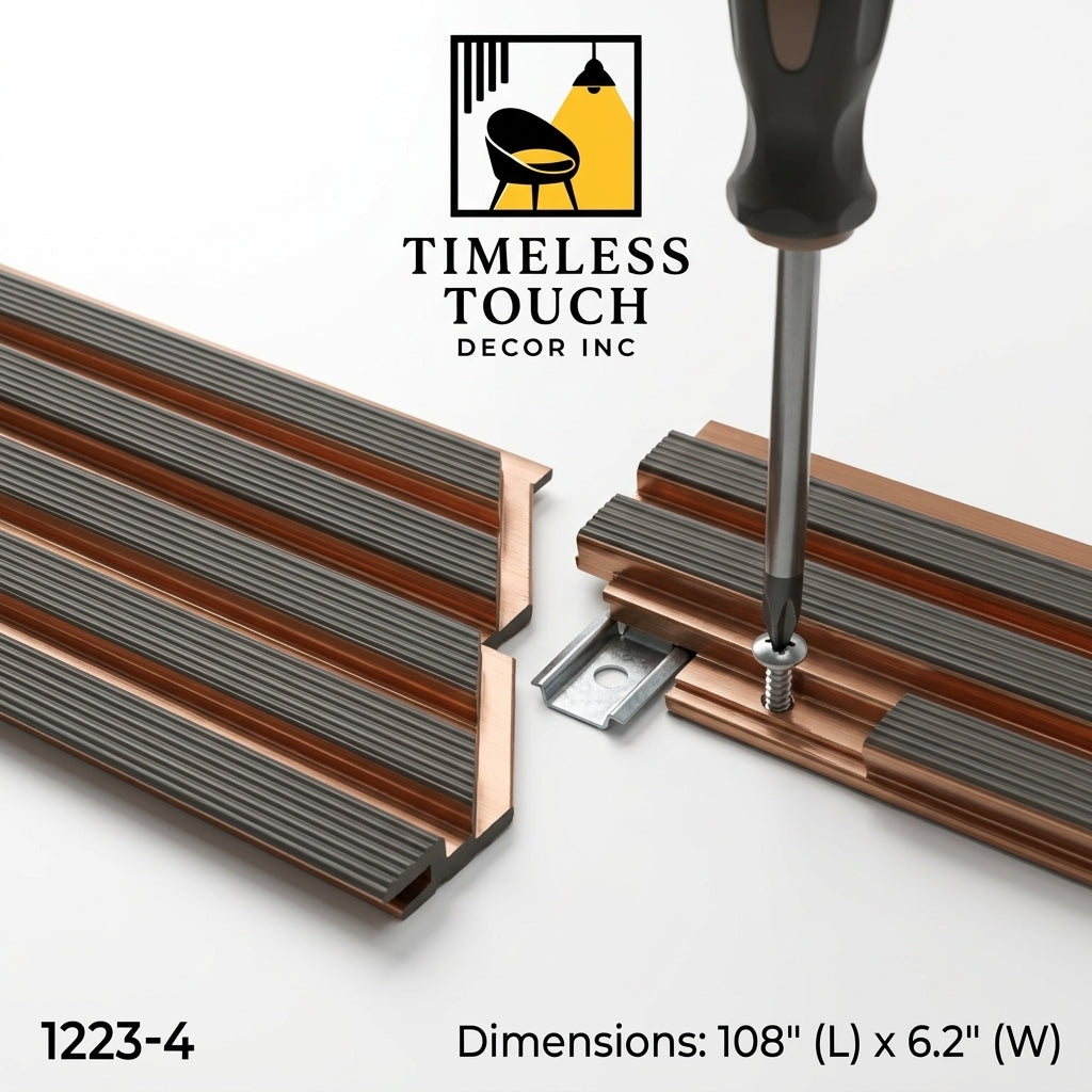 Modern Wood Slat Wall Panel – Installation & Dimensions