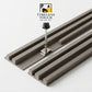 Modern White Fluted Wall Panel with Silver Marble Veining (Vertical Slats)