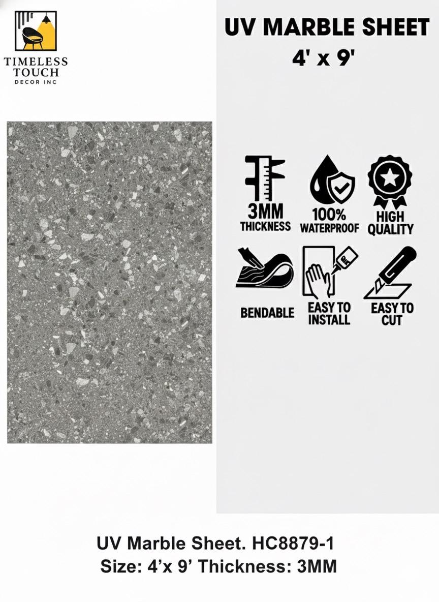 UV Matte Board, Stell Gray