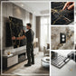 Black Portoro Gold Vein UV Marble Sheet (9ft x 4ft)