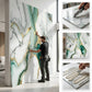 Luxury Emerald Green & Gold UV Marble Sheet – 4' x 9'