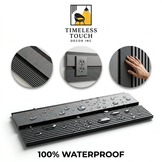 Modern Black Fluted Wall Panel – YT1207-6