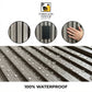 3D Fluted Wall Panel - Coastal Gray Faux Wood Grain (Vertical Slats)