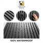 3D Fluted Wall Panel - Chevron Charcoal Faux Wood Slats
