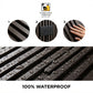 3D Fluted Wall Panel - Dark Walnut Faux Wood Grain (Vertical Slats)