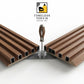 Walnut Brown WPC Fluted Wall Panel – 10 FT Decorative Waterproof Interior Wall Cladding
