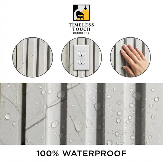 Modern Grey Fluted Wall Panel | Easy Install, Textured Finish