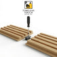 3D Fluted Wall Panel - Golden Oak Faux Wood Grain (Vertical Slats)