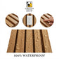 3D Fluted Wall Panel - Golden Oak Faux Wood Grain (Vertical Slats)