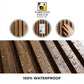 3D Fluted Wall Panel - Classic Brown Faux Oak Wood Grain (Vertical Slats)