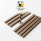 3D Fluted Wall Panel - Light Taupe Faux Wood Grain (Vertical Slats)