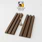 3D Fluted Wall Panel - Rustic Walnut Faux Wood Grain (Vertical Slats)