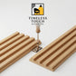3D Fluted Wall Panel - Natural Teak Faux Wood Grain (Vertical Slats)