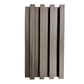 Modern White Fluted Wall Panel with Silver Marble Veining (Vertical Slats)