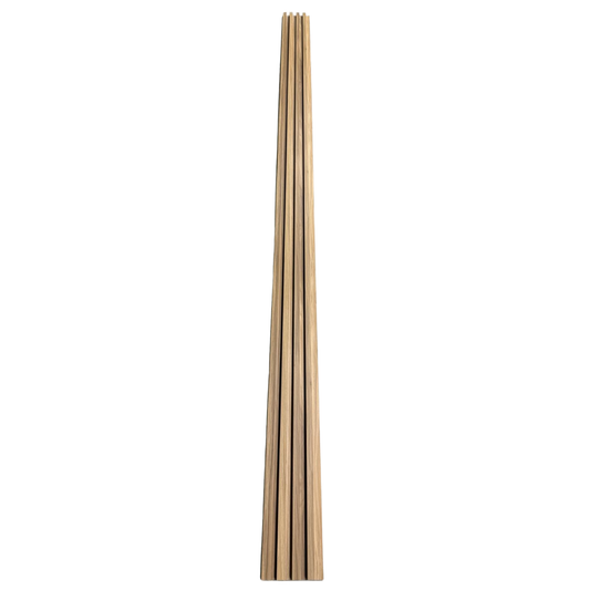 3D Fluted Wall Panel - Natural Teak Faux Wood Grain (Vertical Slats)