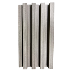 3D Fluted Wall Panel - Coastal Gray Faux Wood Grain (Vertical Slats)