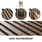 3D Fluted Wall Panel - Light Taupe Faux Wood Grain (Vertical Slats)