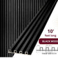Black Wood WPC Fluted Wall Panel – 10 FT Decorative Waterproof Interior Wall Cladding
