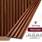 Red Cedar WPC Fluted Wall Panel – 9 FT Decorative Waterproof Interior Wall Cladding
