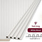 White Wood WPC Fluted Wall Panel – 9 FT Decorative Waterproof Interior Wall Cladding