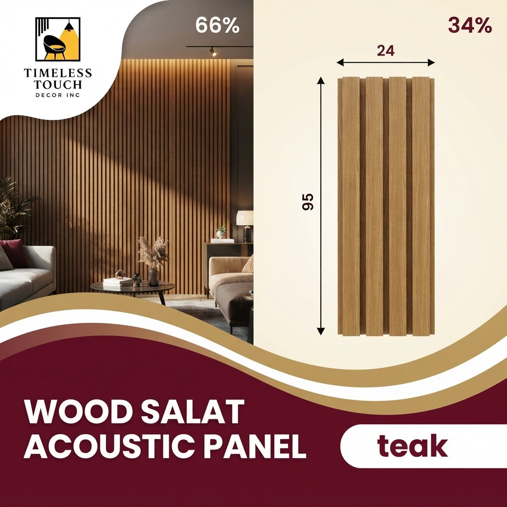 Natural Teak Acoustic Paneling