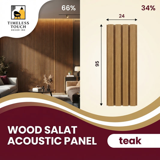 Natural Teak Acoustic Paneling