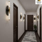 Modern Black & Gold LED Wall Sconce (Single Ring Crystal Effect)