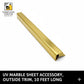 10 FT Metallic Gold Outside Corner Trim for Wall Panels (UV Marble Accessory)