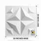 3D White Convex Cushion Geometric Wall Panel (Padded / Quilted Effect)
