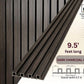 3D Fluted Wall Panel - Dark Walnut Faux Wood Grain (Vertical Slats)